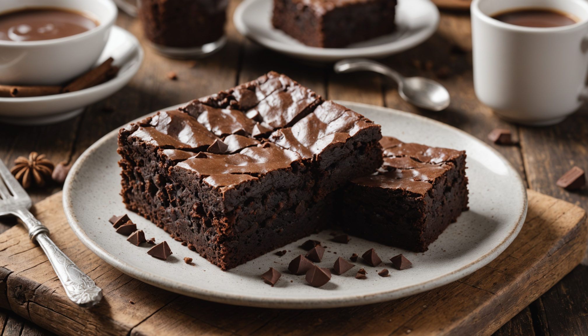 découvrez notre brownie healthy ultra fondant au chocolat intense, moelleux et sans farine, préparé avec seulement 4 ingrédients du placard pour un goûter d’hiver rapide et gourmand.