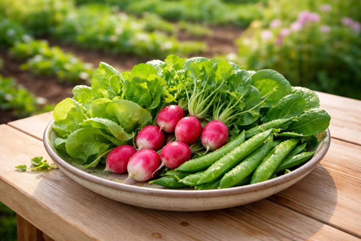 découvrez comment des variétés semées à la mi-avril ont surpris par leur croissance rapide et se retrouvent déjà dans mon assiette, défiant les attentes de lenteur.