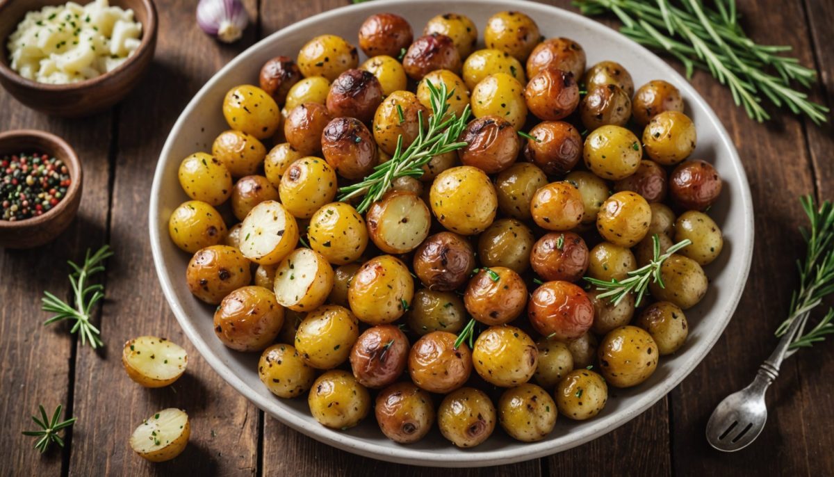 découvrez les pommes de terre grenailles au four, alliant croquant parfait et saveurs irrésistibles pour un accompagnement savoureux et facile à préparer.