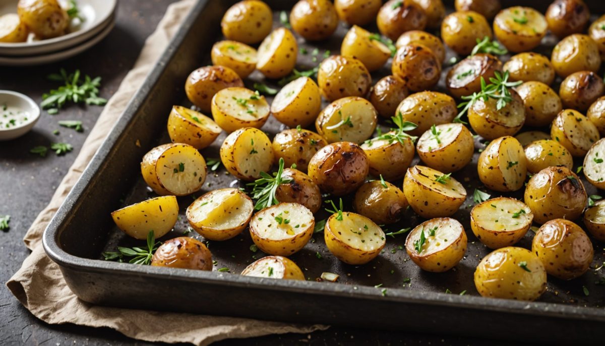 découvrez les pommes de terre grenailles, croustillantes et délicieusement savoureuses, parfaites pour une cuisson au four qui réveille vos papilles.