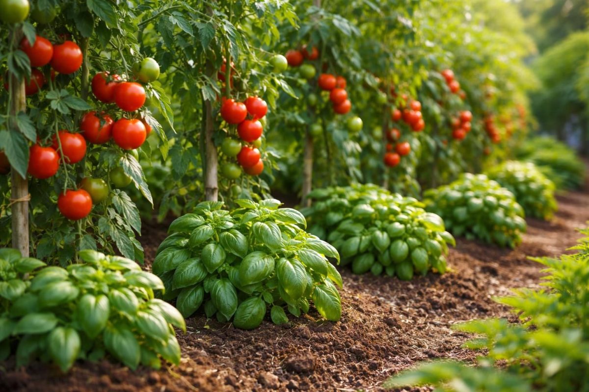 découvrez quelle plante essentielle planter entre vos pieds de tomates au potager pour booster votre récolte et protéger vos plants naturellement.