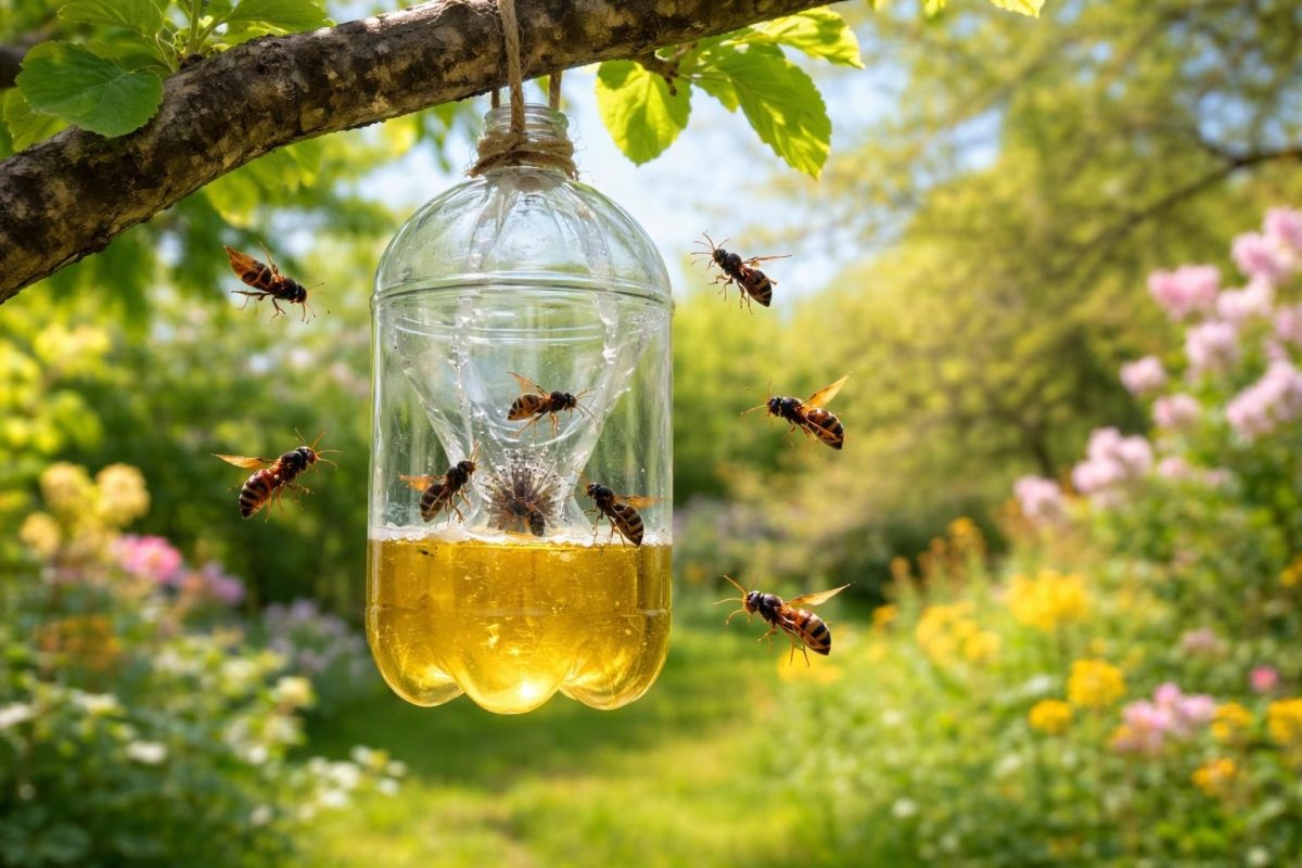 ce printemps, protégez votre jardin des frelons asiatiques grâce à un piège ingénieux en bouteille inversée qui les attire efficacement et sans fuite. découvrez comment l'installer facilement pour une lutte écologique et durable.
