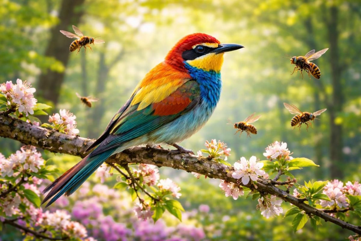 découvrez le retour en france en avril de cet oiseau multicolore spectaculaire, capable de déjouer les frelons mieux que n'importe quel piège naturel.