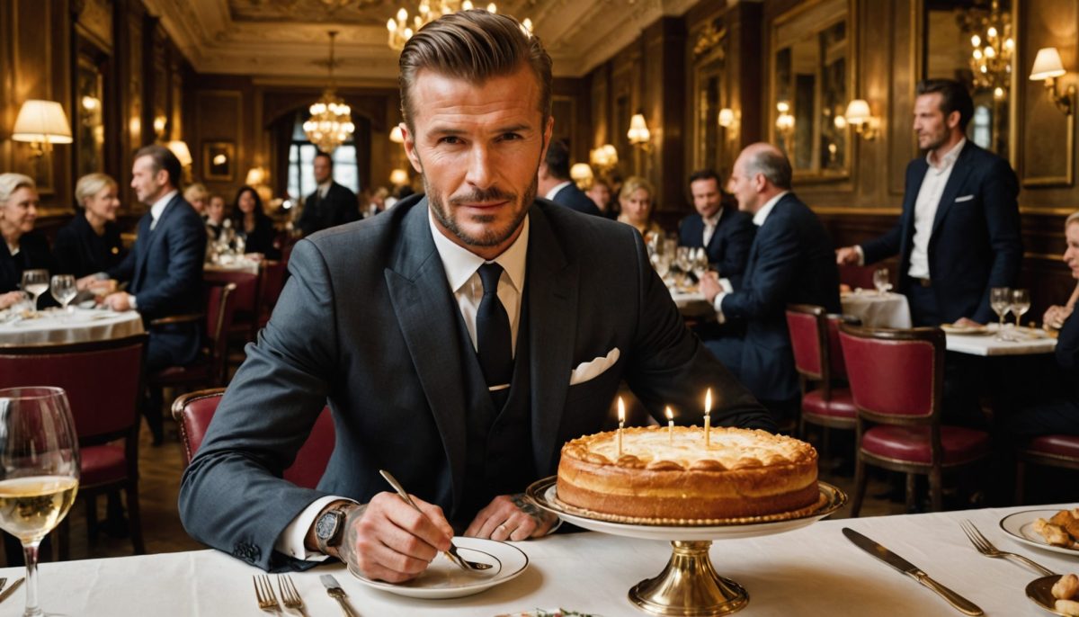 david beckham fête ses 50 ans dans une célèbre brasserie parisienne reconnue pour ses plats extra-larges, mêlant ambiance festive et gastronomie généreuse.