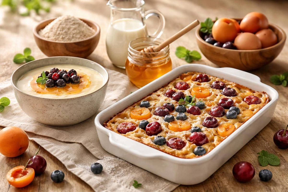 découvrez une recette légère et gourmande entre flan et clafoutis, sans beurre ni sucre raffiné, idéale pour savourer un dessert sain et délicieux.