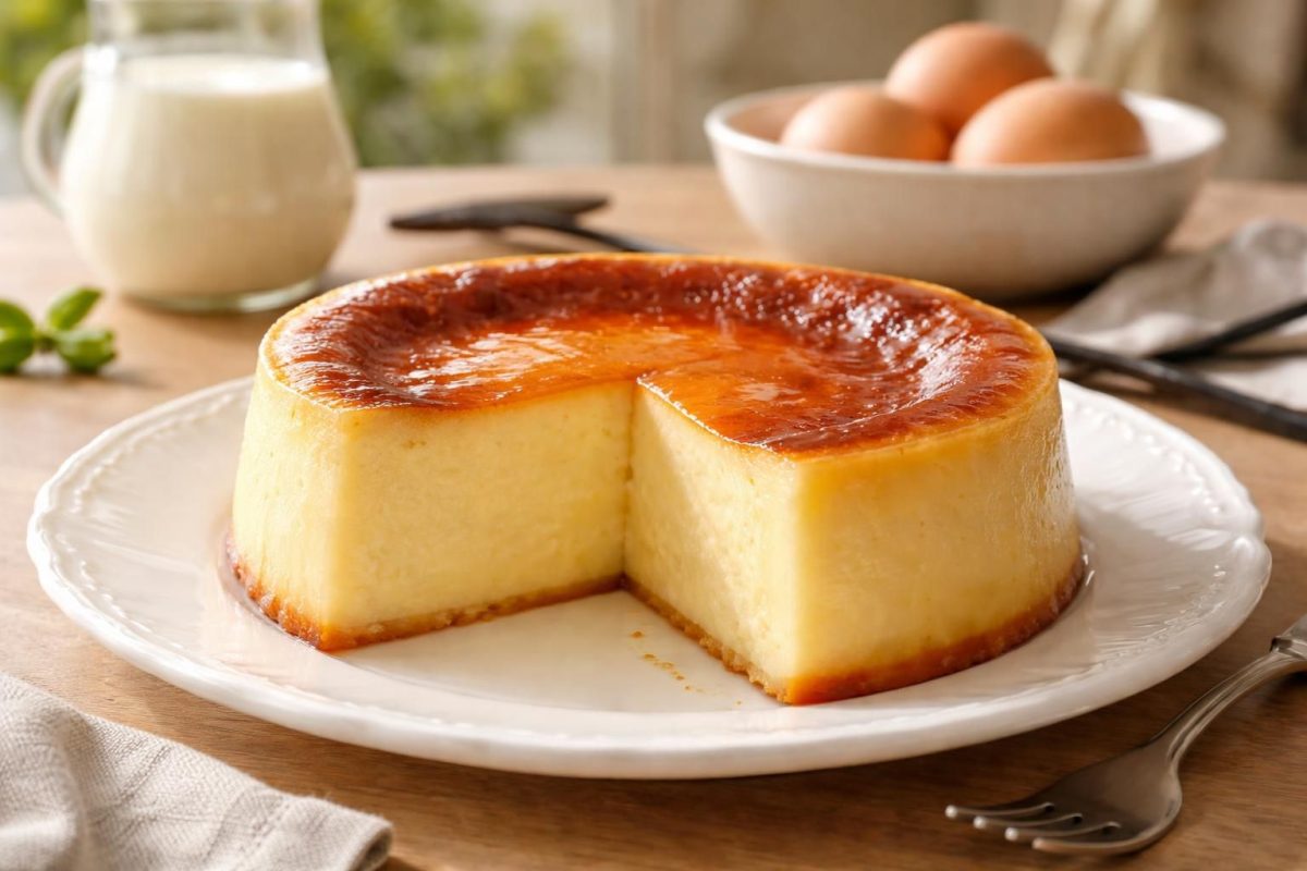 découvrez notre flan pâtissier sans pâte, une recette légère et fondante, facile et rapide à préparer pour un goûter gourmand et savoureux en un rien de temps.