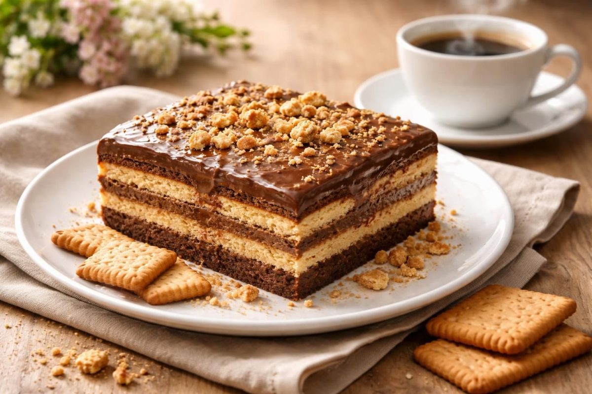 découvrez notre gâteau fondant au petit beurre et café, une délicieuse pause gourmande aux arômes délicats qui ravira vos papilles à chaque bouchée.