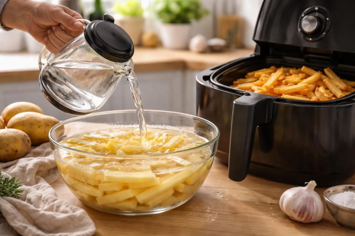 découvrez comment l'eau chaude transforme la préparation des frites dans votre airfryer pour des résultats croustillants et parfaits à chaque fois.
