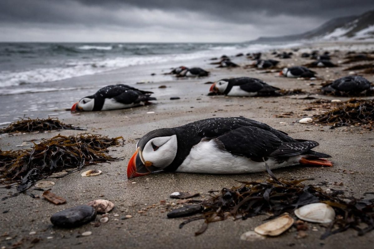 découvrez les raisons alarmantes derrière l'échouage de plus de 45 000 macareux cet hiver sur les plages de la côte atlantique et les impacts sur leur population.