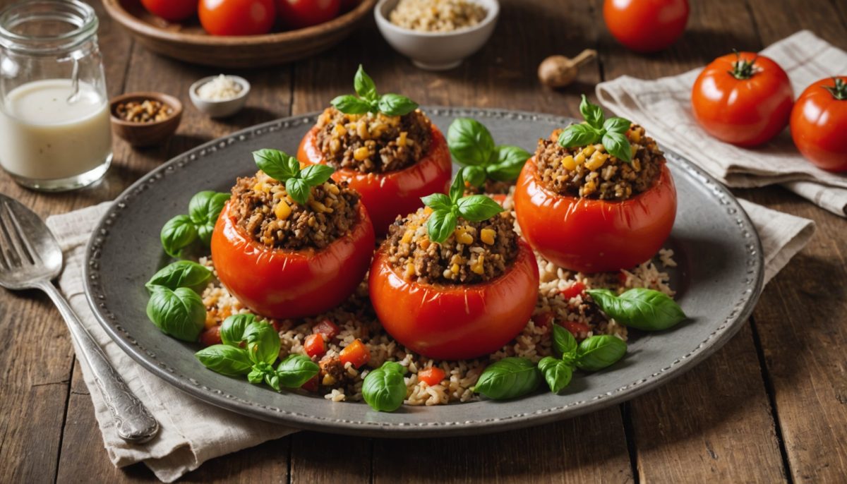 découvrez la recette des tomates farcies façon grand-mère, une préparation simple et savoureuse avec un riz gourmand qui ravira toute la famille.